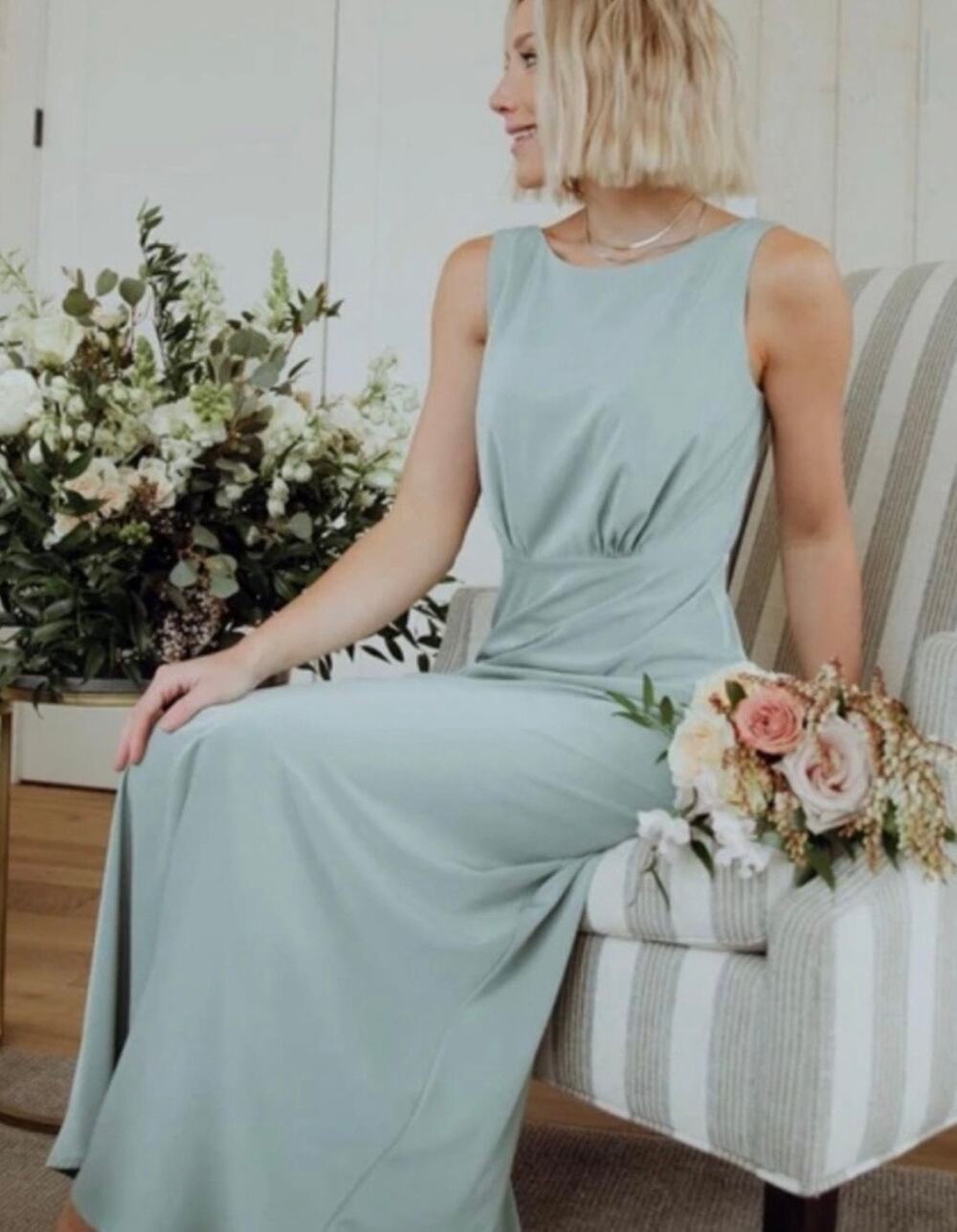 Baltic Born Sage Green Sleeveless Maxi Dress